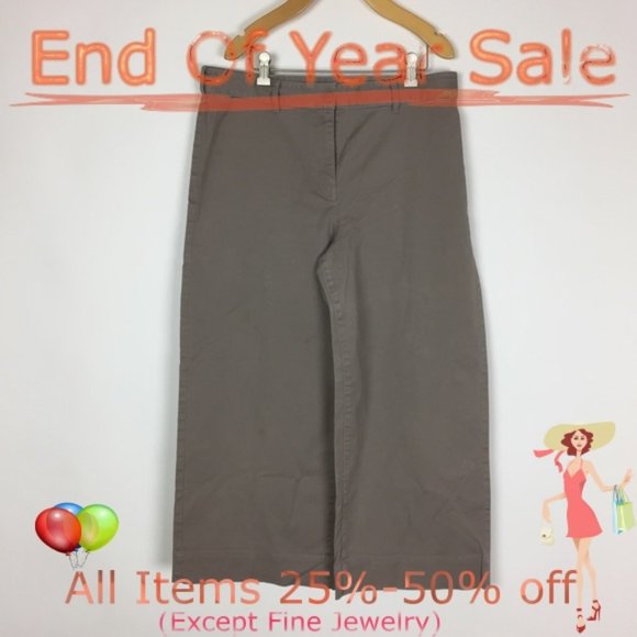 LOFT Pants - Women’s LOFT Wide Leg Crop Pants, Tan, size 12